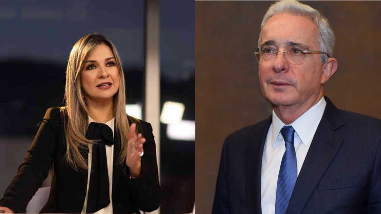 Vicky Dávila y Álvaro Uribe Vélez