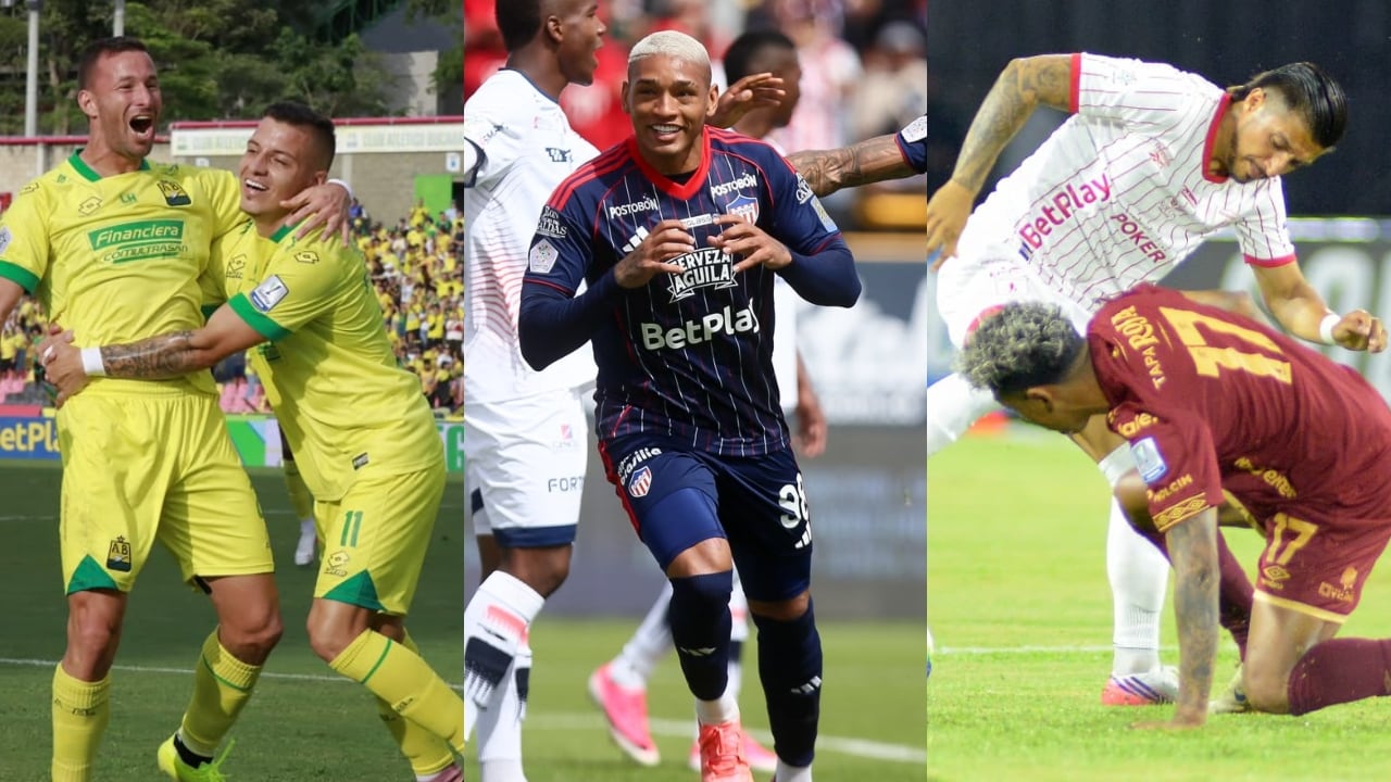 Jugadores del Bucaramanga, Junior, Tolima y América de Cali.