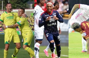 Jugadores del Bucaramanga, Junior, Tolima y América de Cali.