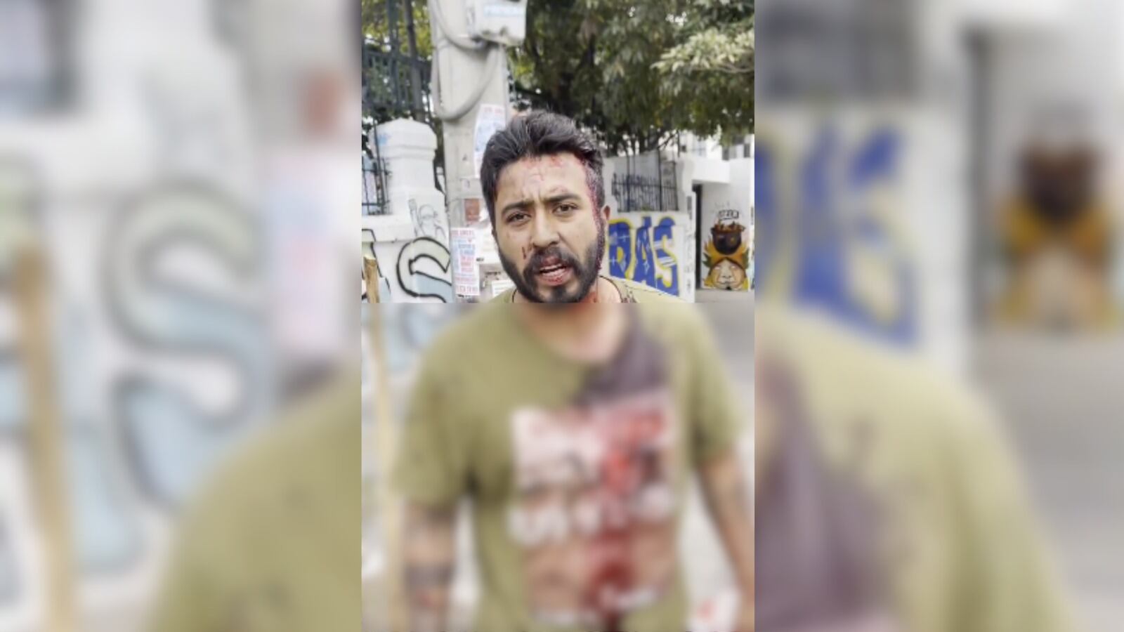 Iván Díaz candidato al Concejo de Bogotá, es atacado en la Universidad Pedagógica cuando intentaba hacer proselitismo político