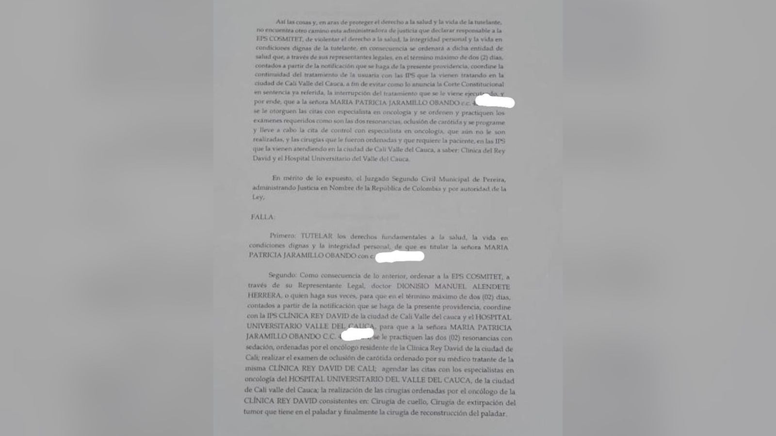 La joven compartió de tutela a favor de los derechos de su madre.
