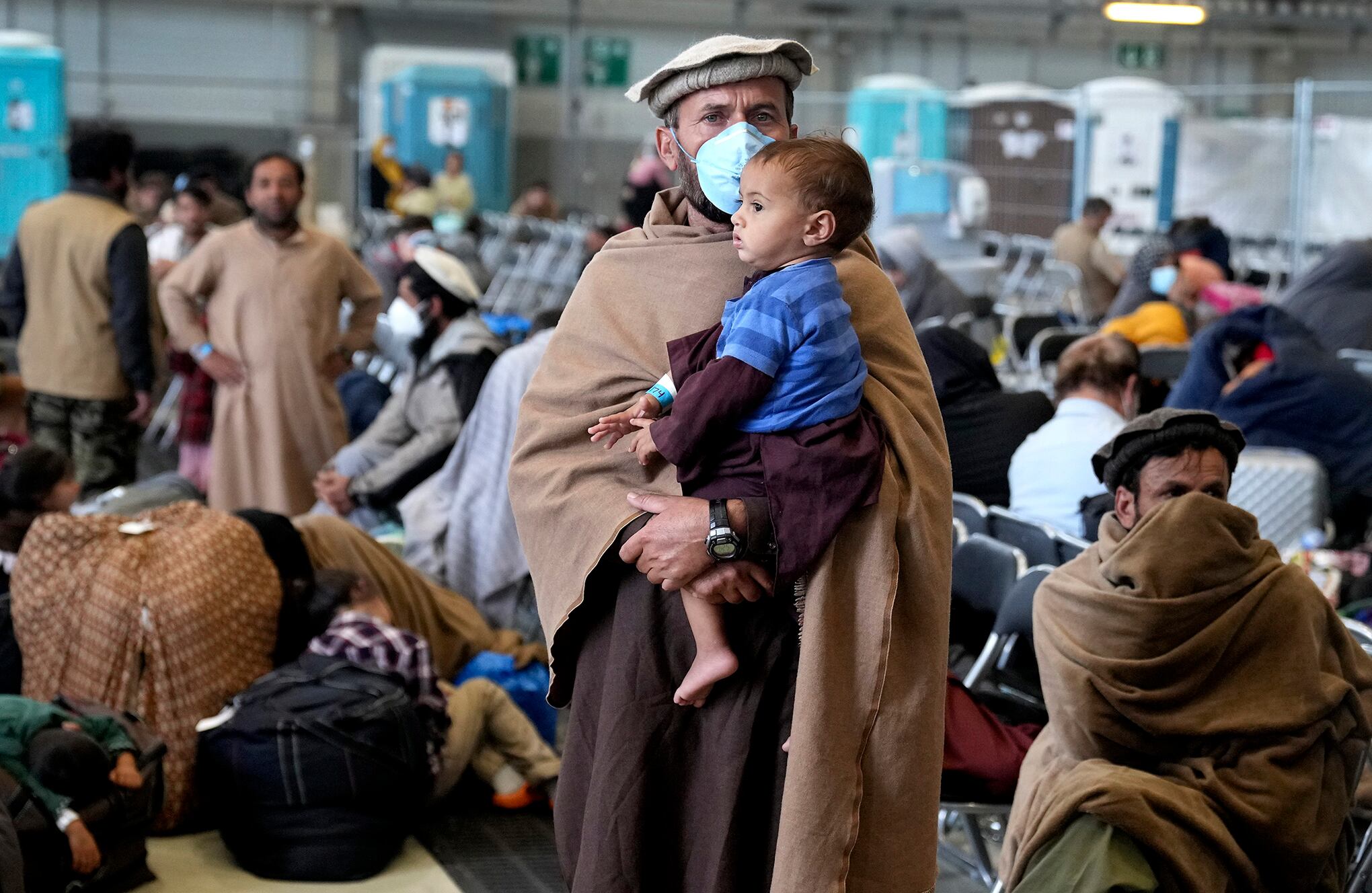 Llegada Afganos a Ramstein, Alemania