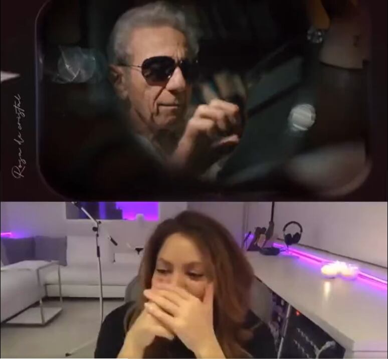 La colombiana rompió en llanto cuando vio el regalo de Vives. Foto: Twitter @carlosvives.