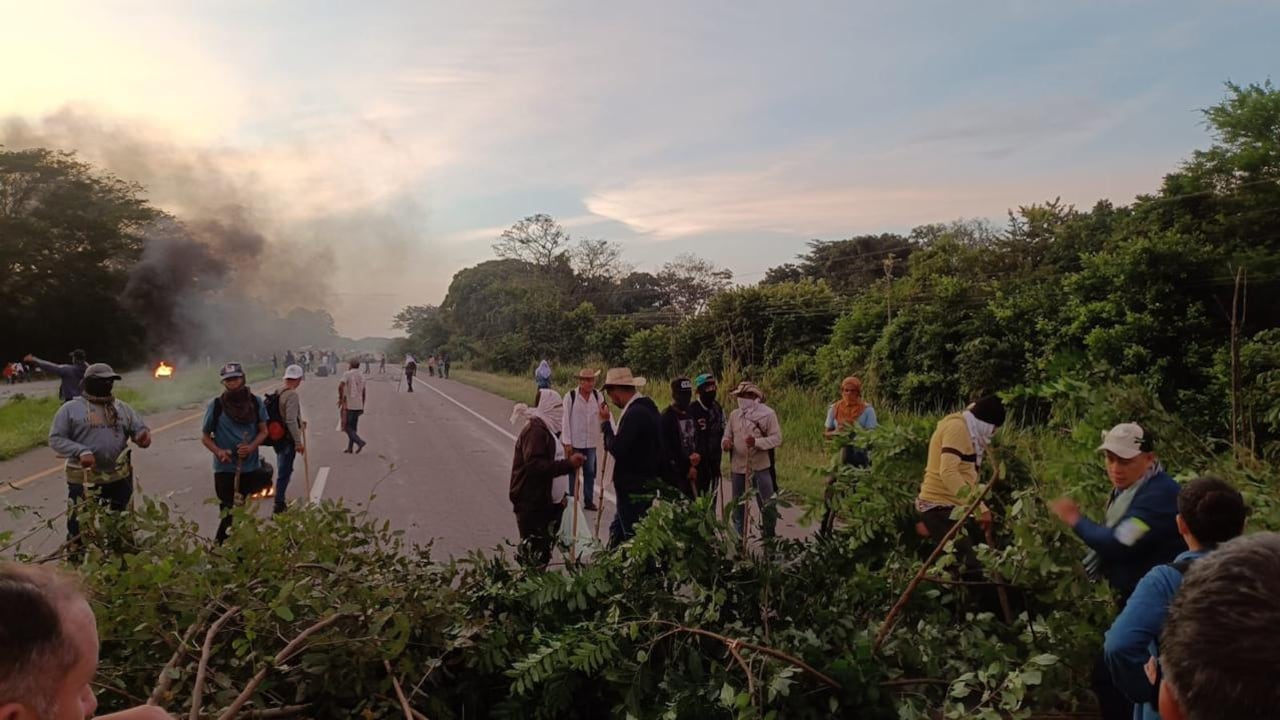 Bloqueos en el municipio de Río de Oro, Cesar.