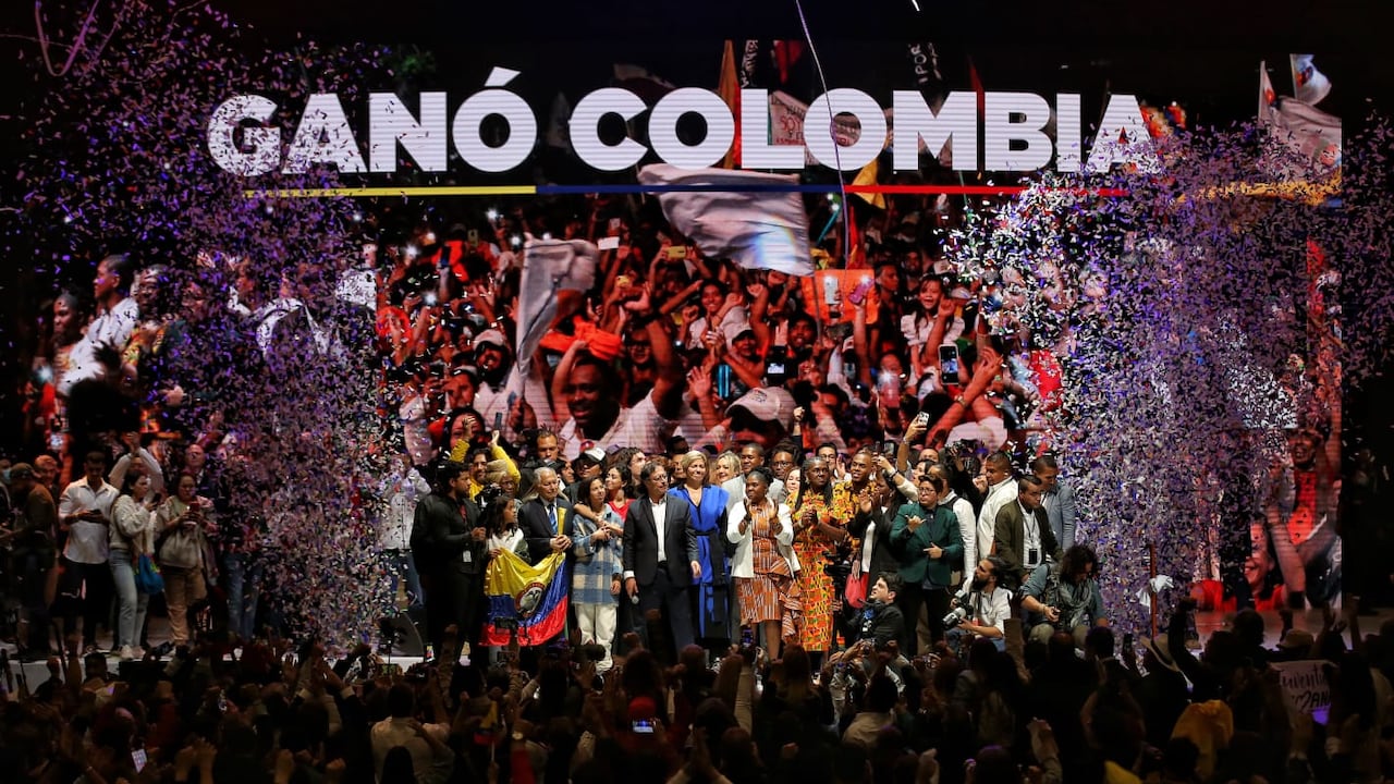 Celebración triunfo Gustavo Petro Presidente Electo