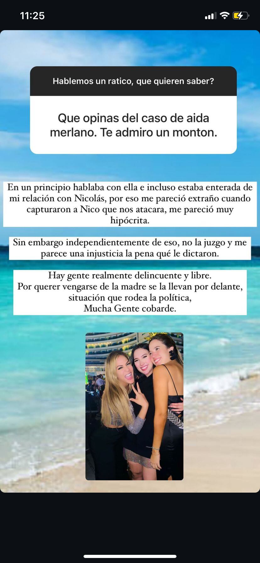 Historia de Laura Ojeda en Instagram