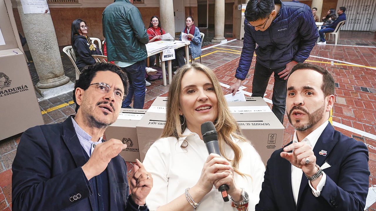 Iván Cepeda, Paloma Valencia y Abelardo de la Espriella, candidatos presidenciales.