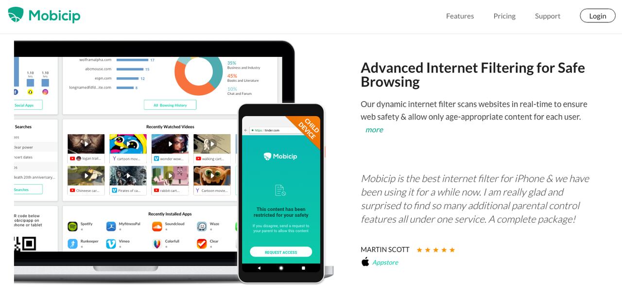 Mobicip, aplicación de control parental.