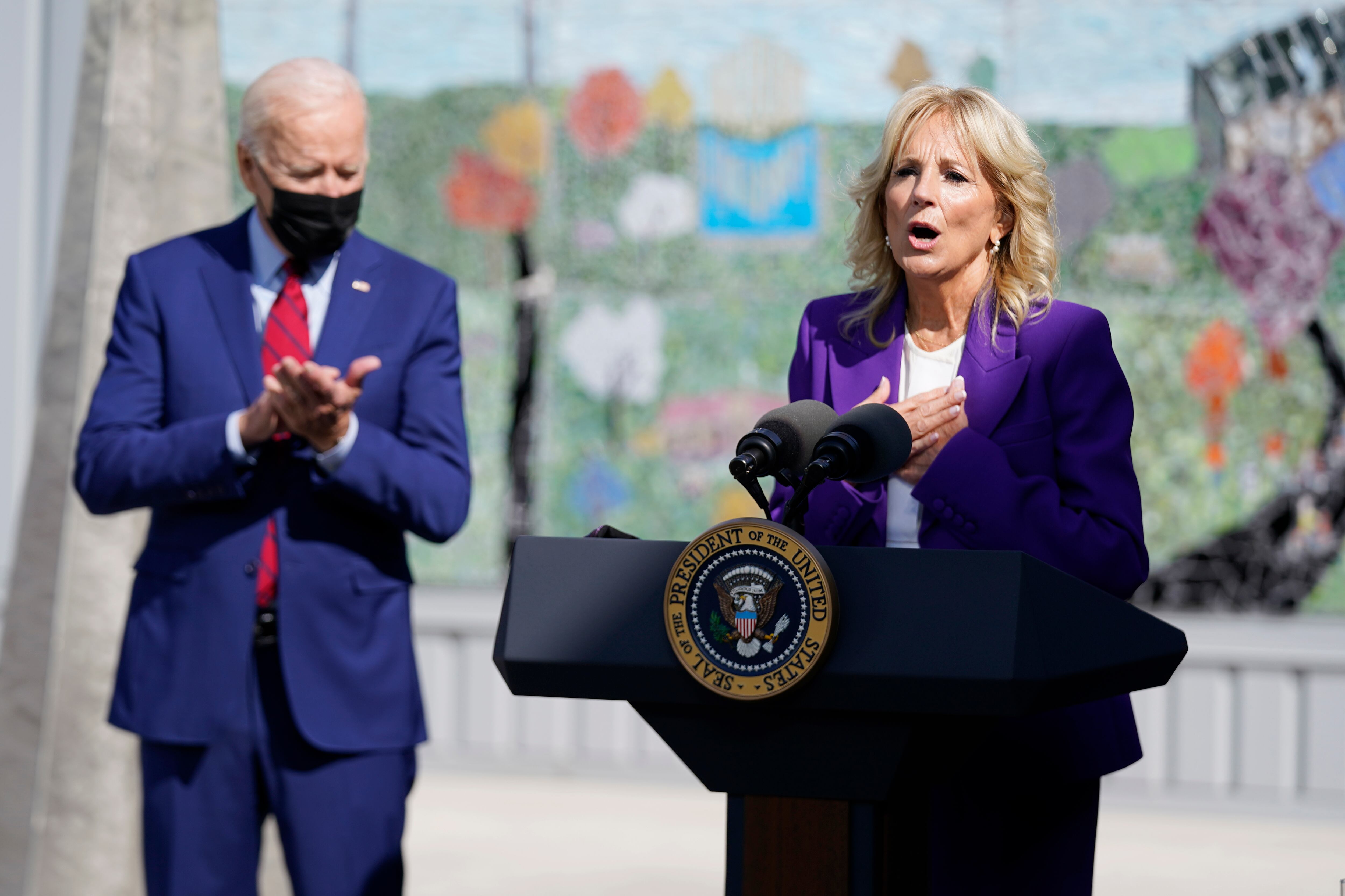 Presidente Joe biden y primera dama Jill Biden. (AP Photo/Manuel Balce Ceneta)