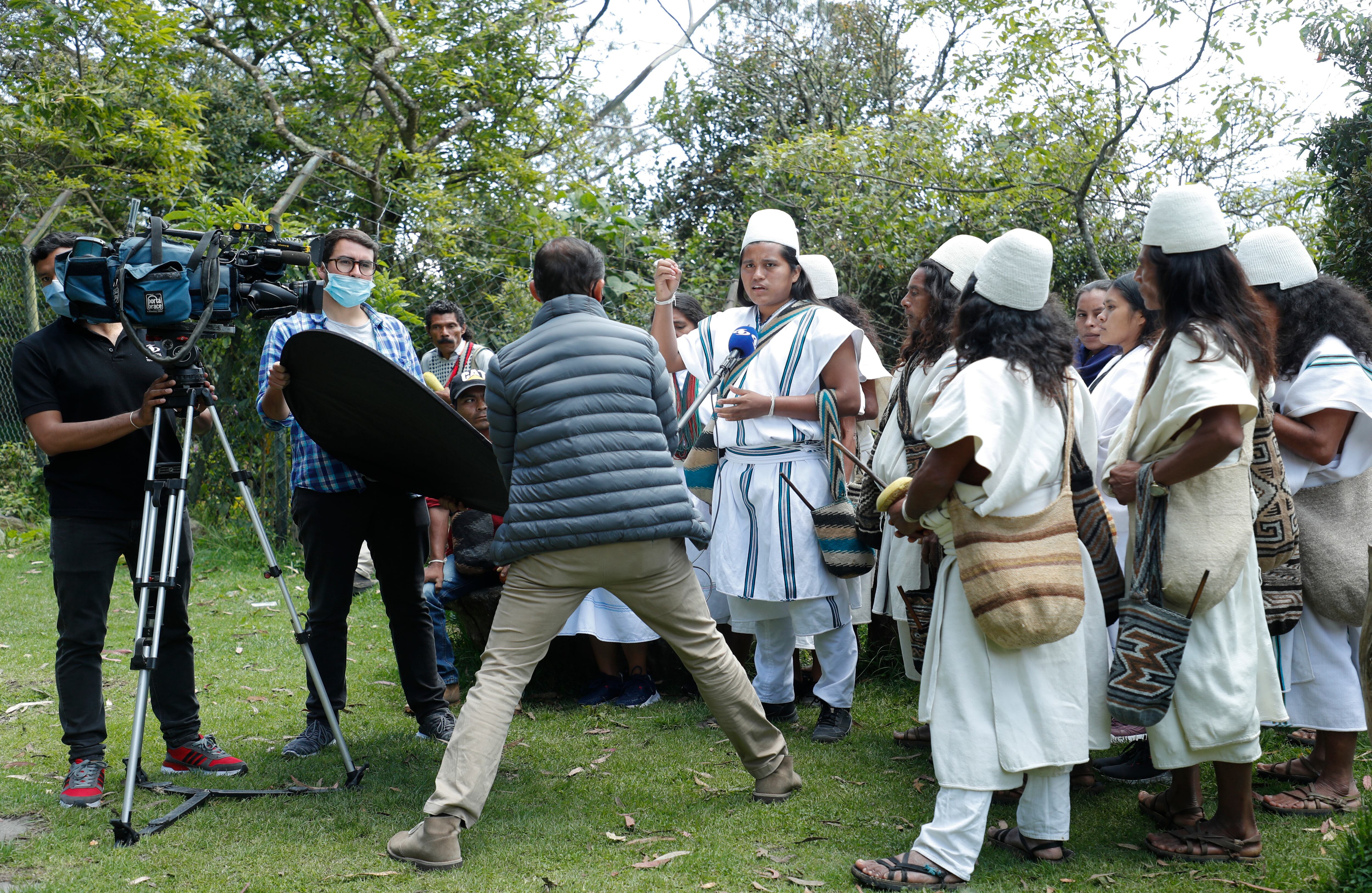 Indigenas Arhuacos en el Cerro de Monserrate