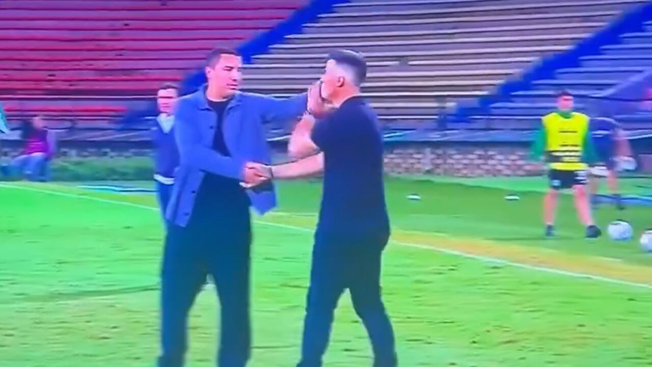 El técnico verdolaga habló de lo sucedido tras el pitazo final.