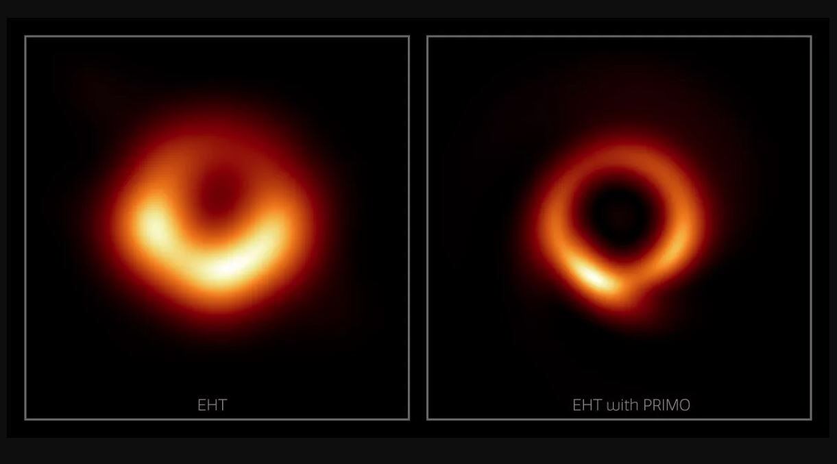 Primera imagen del agujero negro de M87 y su chorro masivo
