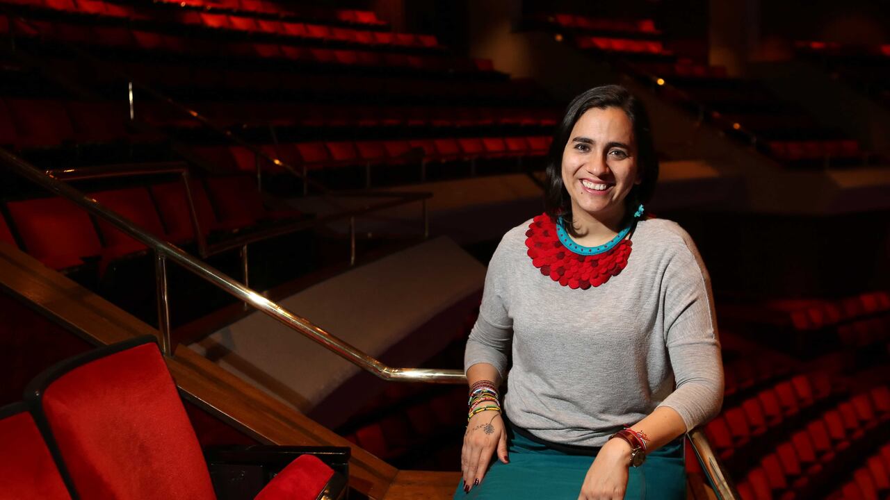 Marta Gómez en el Teatro Colsubsidio.