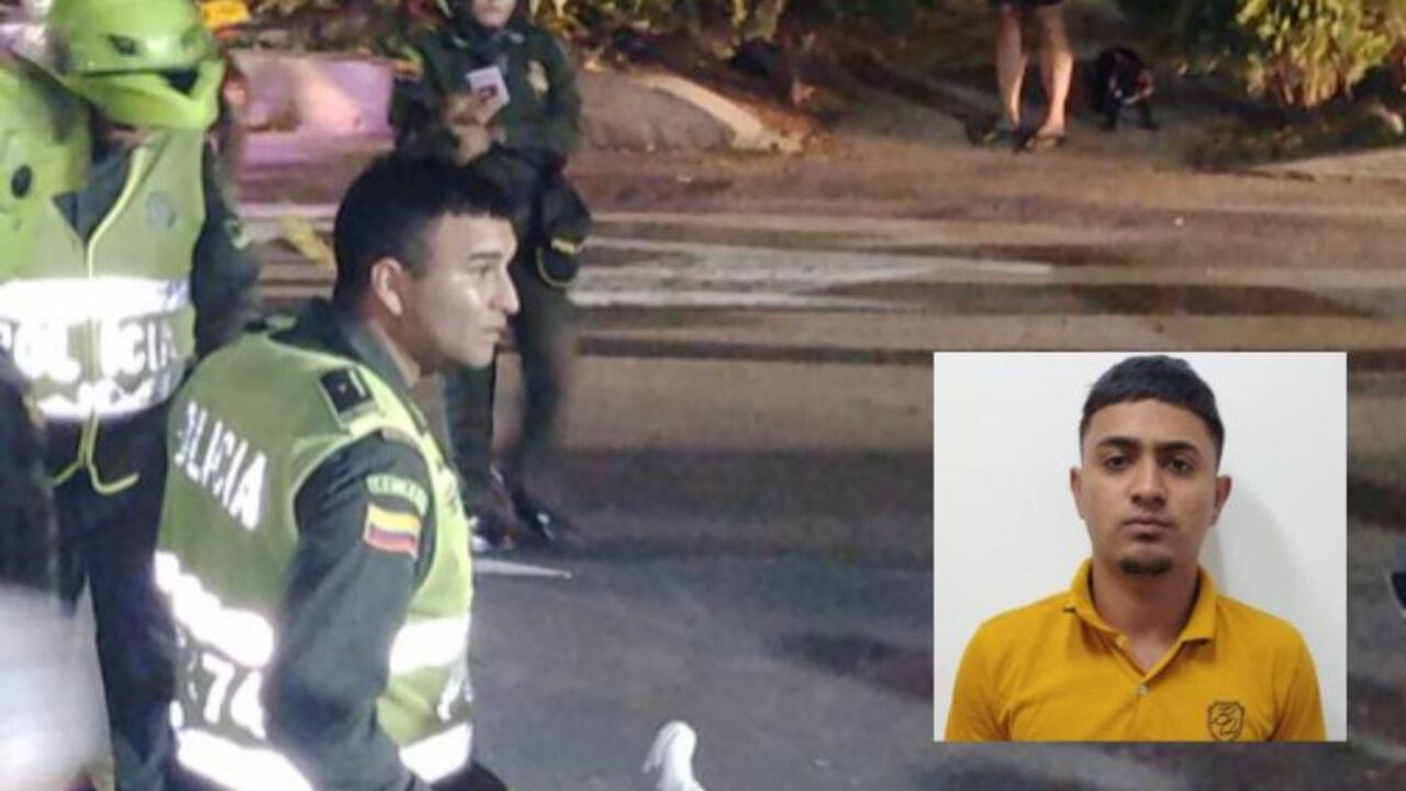 Uniformados llegaron al lugar de los hechos y adelantan investigación. A la derecha foto de la víctima