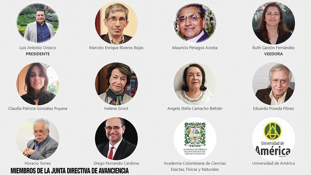 Miembros de la junta directiva de la Asociación Colombiana para el Avance de la Ciencia.