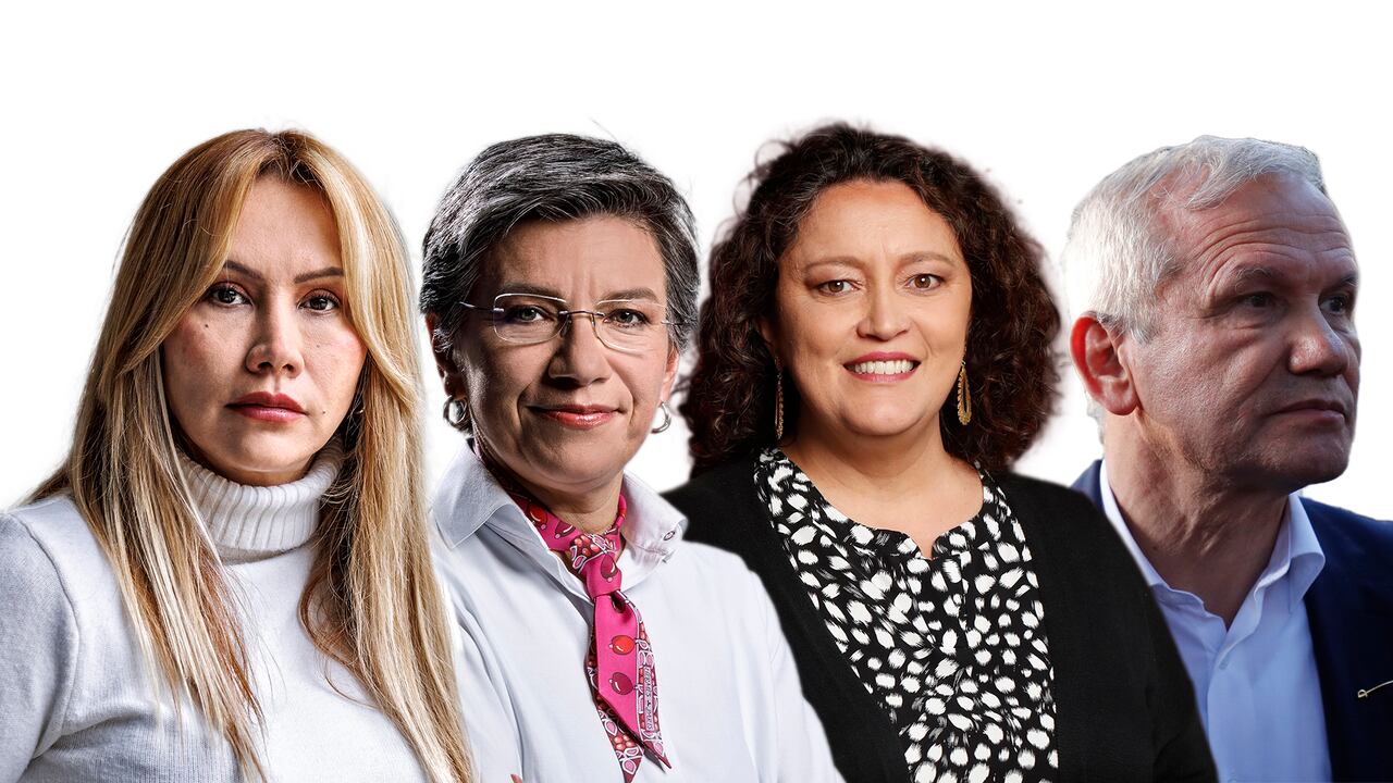 De izquierda a derecha: Sandra Ortiz, Claudia López, Angélica Lozano y Carlos Ramón González.