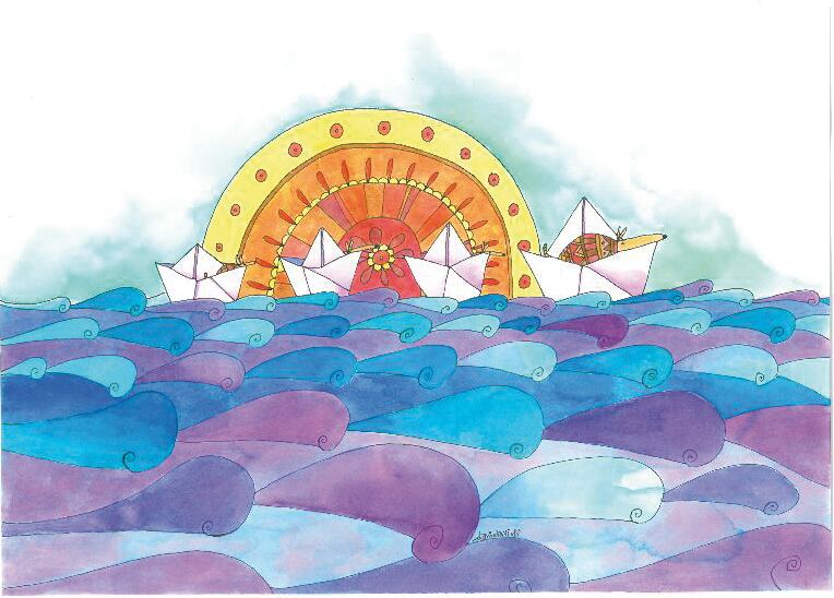 una de las estrofas de Para la guerra, nada, y a partir de ellas generó una historia cuyo protagonista es el espíritu de la paz, representado en una semilla que viaja de mano en mano para llegar a distintos seres y lugares.