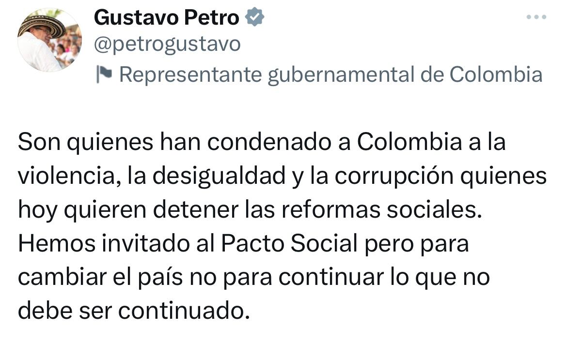 Trino presidente Gustavo Petro
