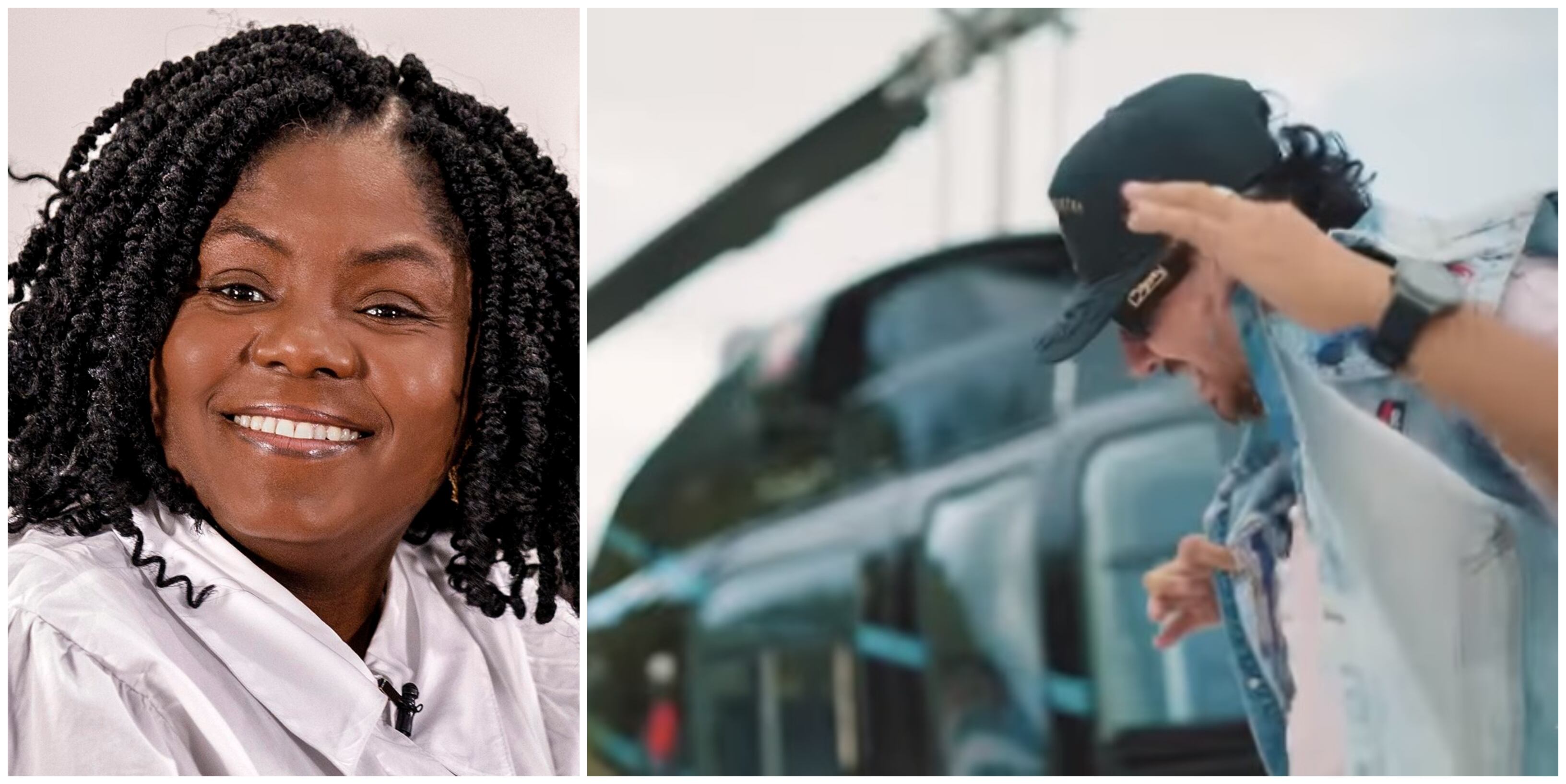 La vicepresidenta de Colombia, Francia Márquez, y el artista Manuel Victoria.