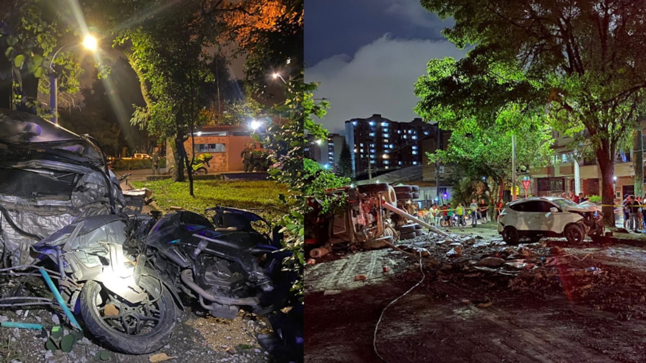Fatal accidente de tránsito en Medellín: cuatro personas murieron.