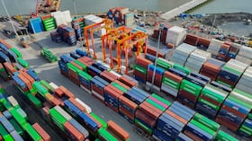 El año pasado el puerto Aguadulce, situado en Buenaventura, movió 700.000 teus de carga. Foto: cortesía la empresa.