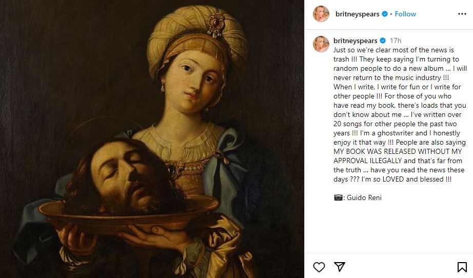 Publicación de Britney Spears