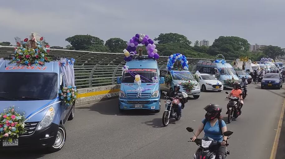 Caravana Virgen del Carmen en el área metropolitana de Bucaramanga. (Imagen de referencia).