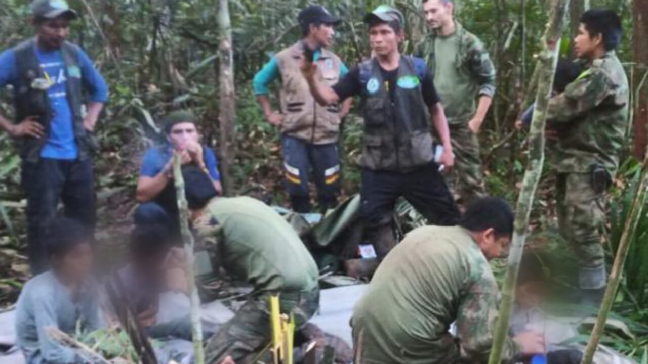Primeras imágenes de los niños encontrados en la selva.