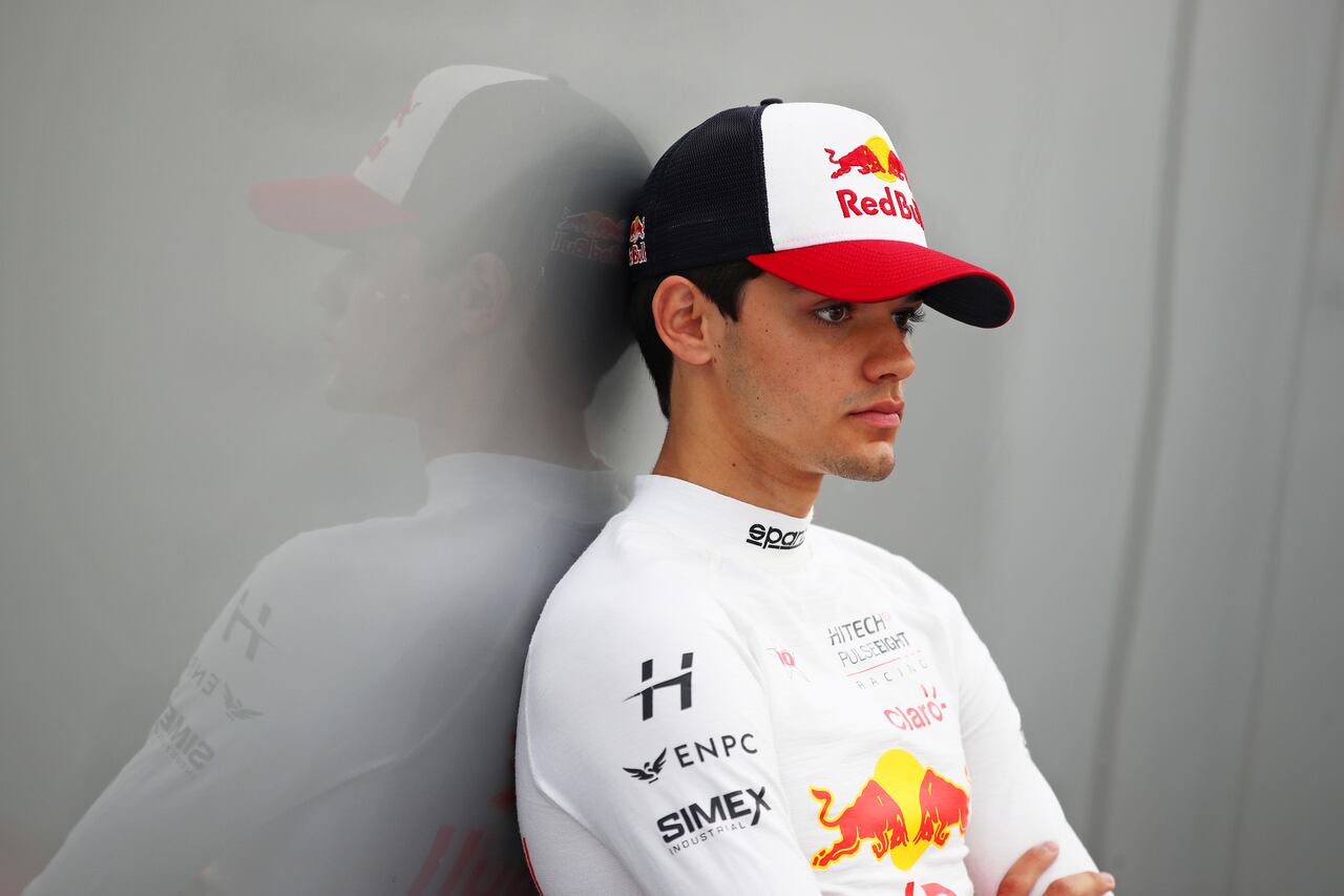 SPA, BELGIUM - JULY 28: Sebastian Montoya of Colombia and Hitech Pulse-Eight (14) prepares to drive during practice ahead of Round 9:Spa-Francorchamps of the Formula 3 Championship at Circuit de Spa-Francorchamps on July 28, 2023 in Spa, Belgium. (Photo by Joe Portlock - Formula 1/Formula Motorsport Limited via Getty Images)