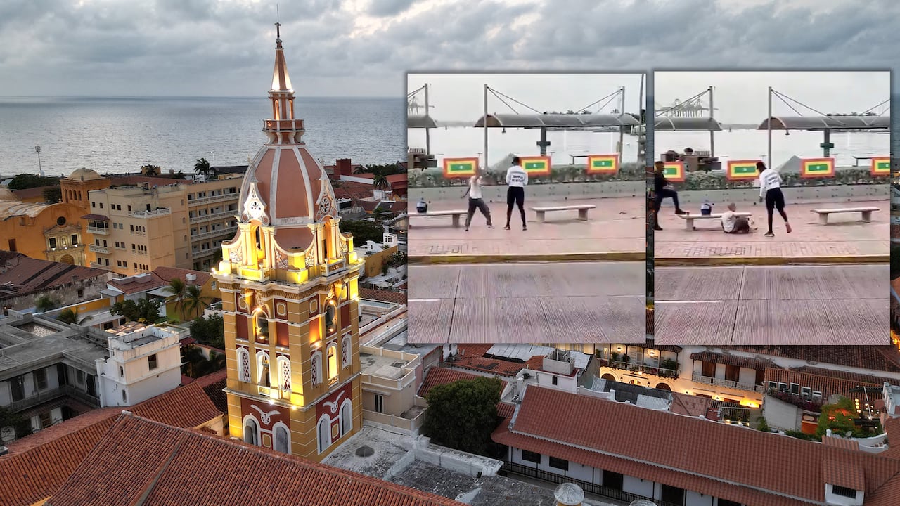 Brutal agresión en Cartagena: contratista del Distrito noquea a mujer habitante de calle frente a la Alcaldía y todo queda en video
