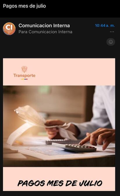 Algunos proveedores y contratistas del Ministerio de Transporte se quedaron sin pago por esta omisión