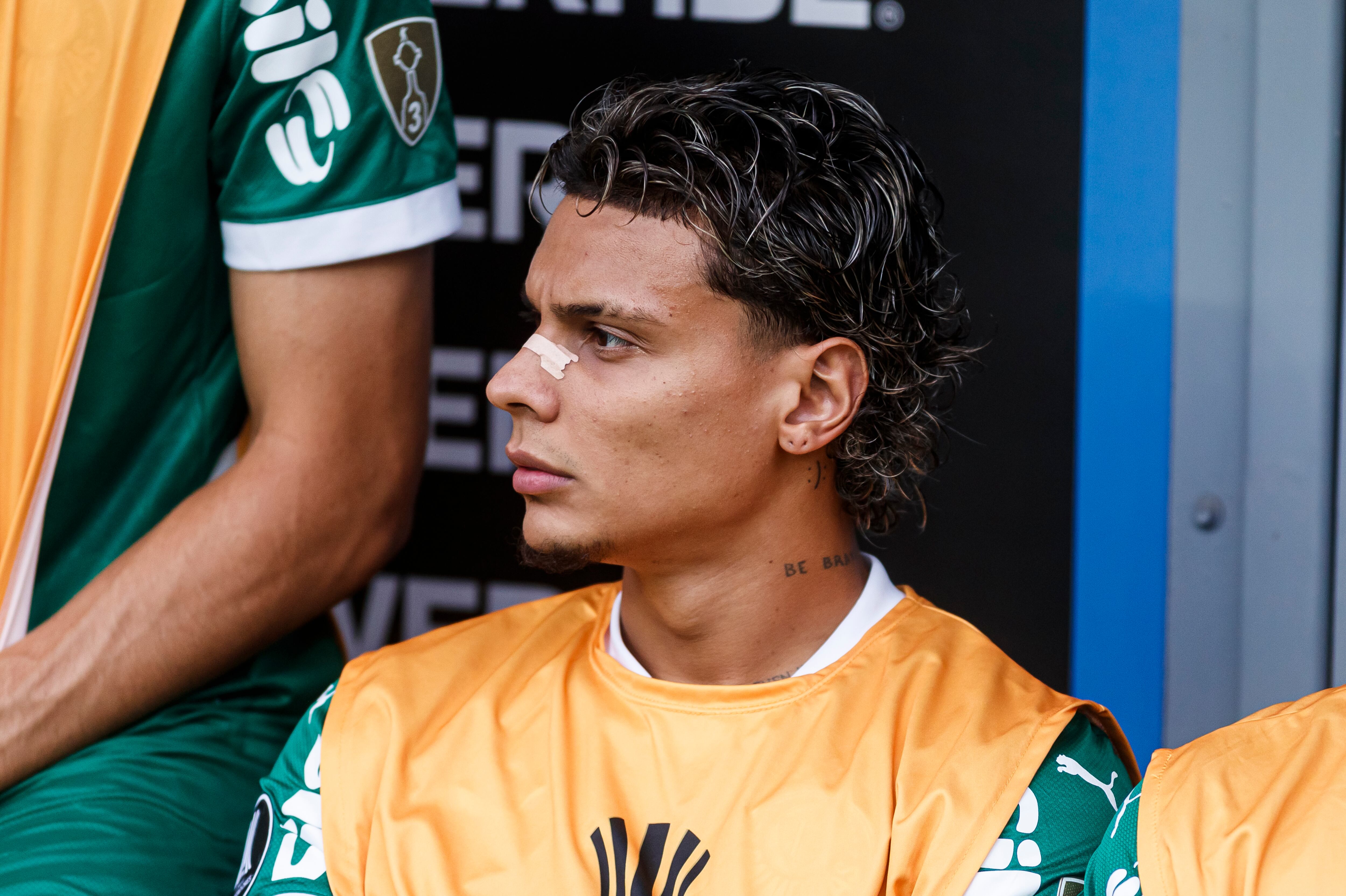 LIMA, PERU - APRIL 3: Richard Rios of Palmeiras looks on during a Copa CONMEBOL Libertadores 2025 match between Sporting Cristal and Palmeiras at Estadio Nacional de Lima on April 3, 2025 in Lima, Peru. (Photo by Martín Fonseca/Eurasia Sport Images/Getty Images)
