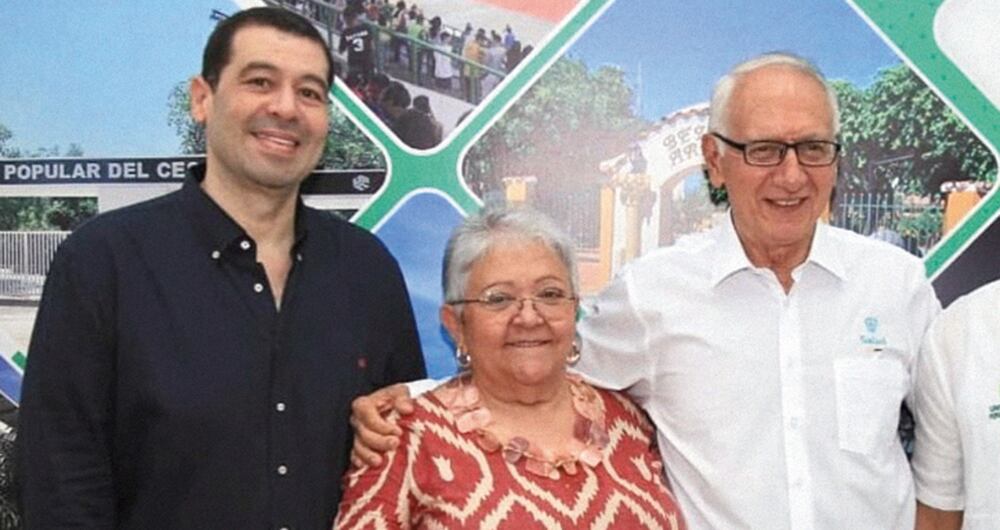 José Alfredo Gnecco junto a Guillermo Alfonso Jaramillo.