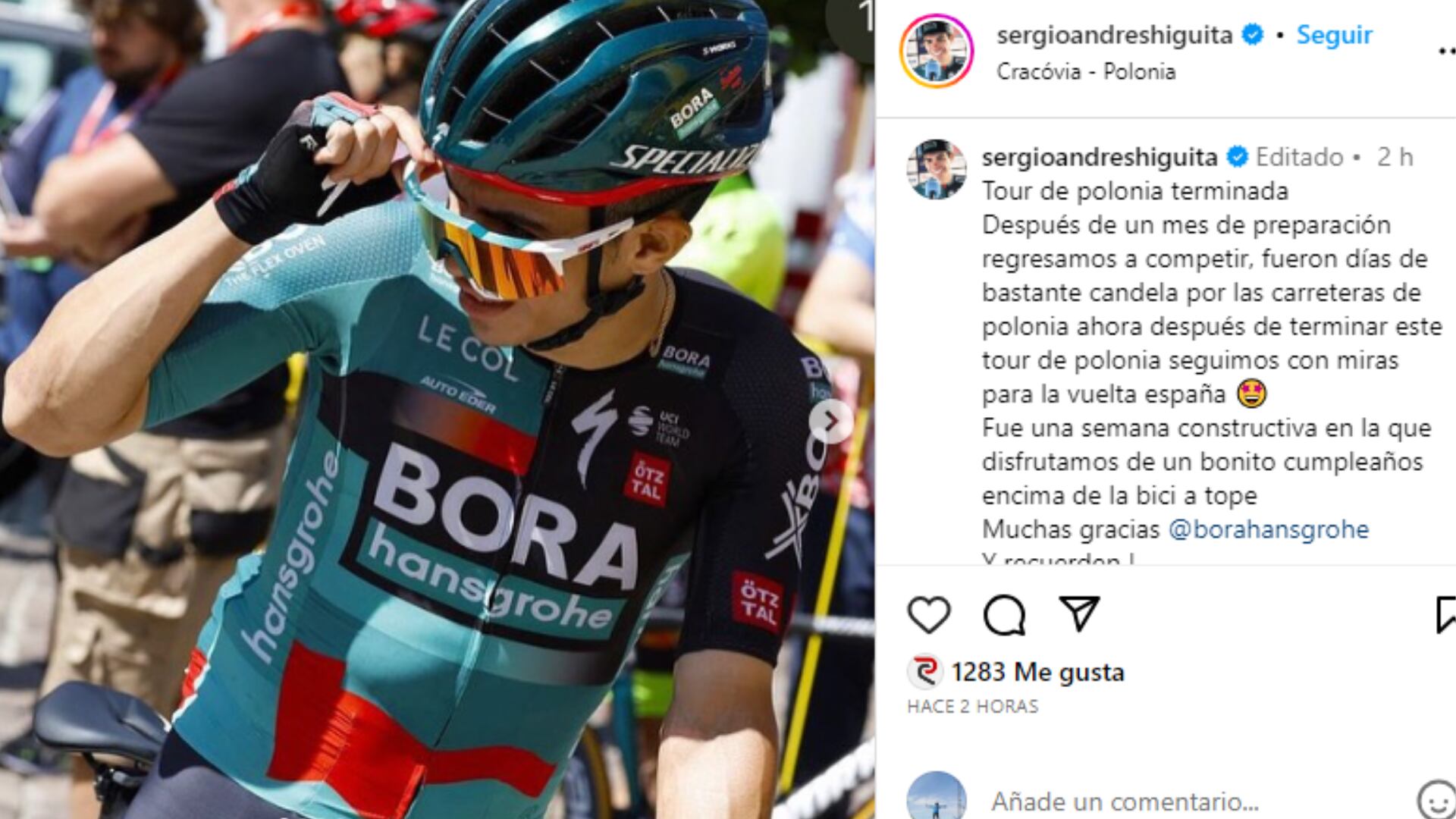 Sergio Higuita confirmó su participación en la Vuelta a España 2023.