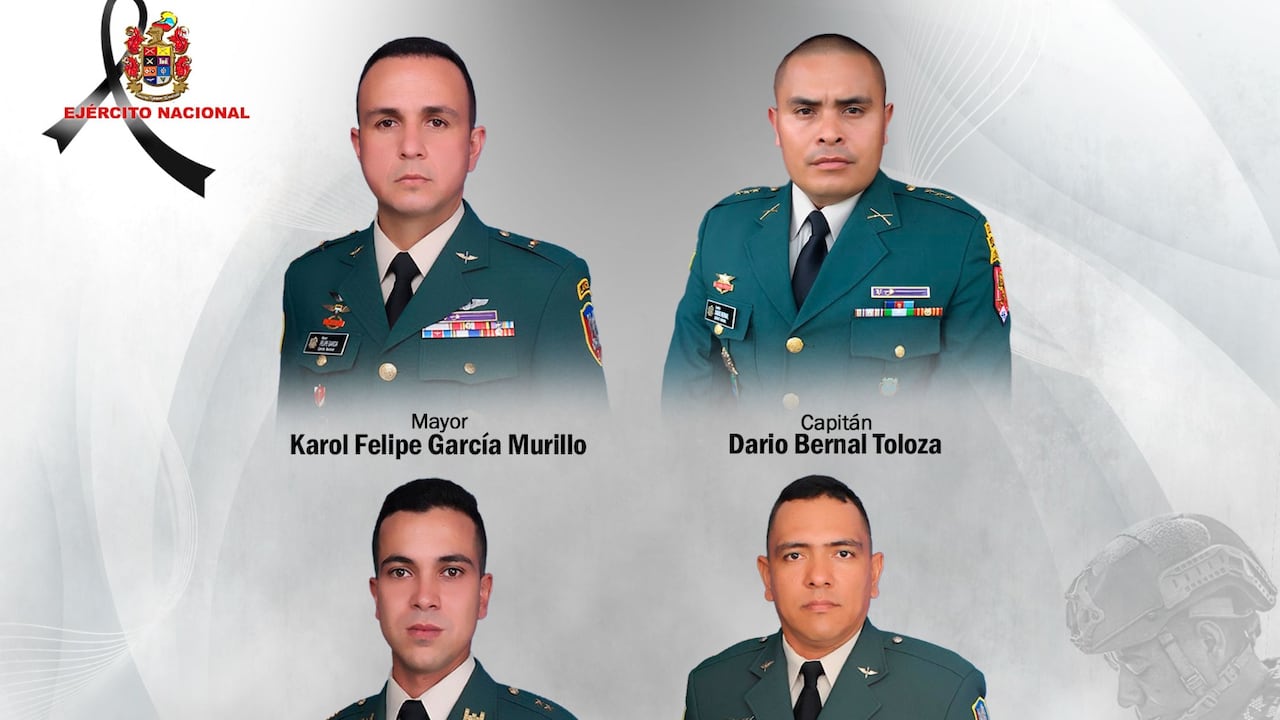 Identidad de los militares que murieron en accidente de un helicóptero del Ejército en Antioquia.