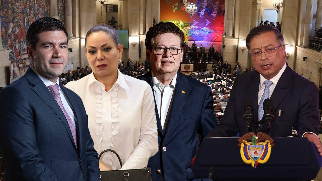 Juan Carlos Wills, Gloria Arizabaleta, Alirio Uribe y Gustavo Petro