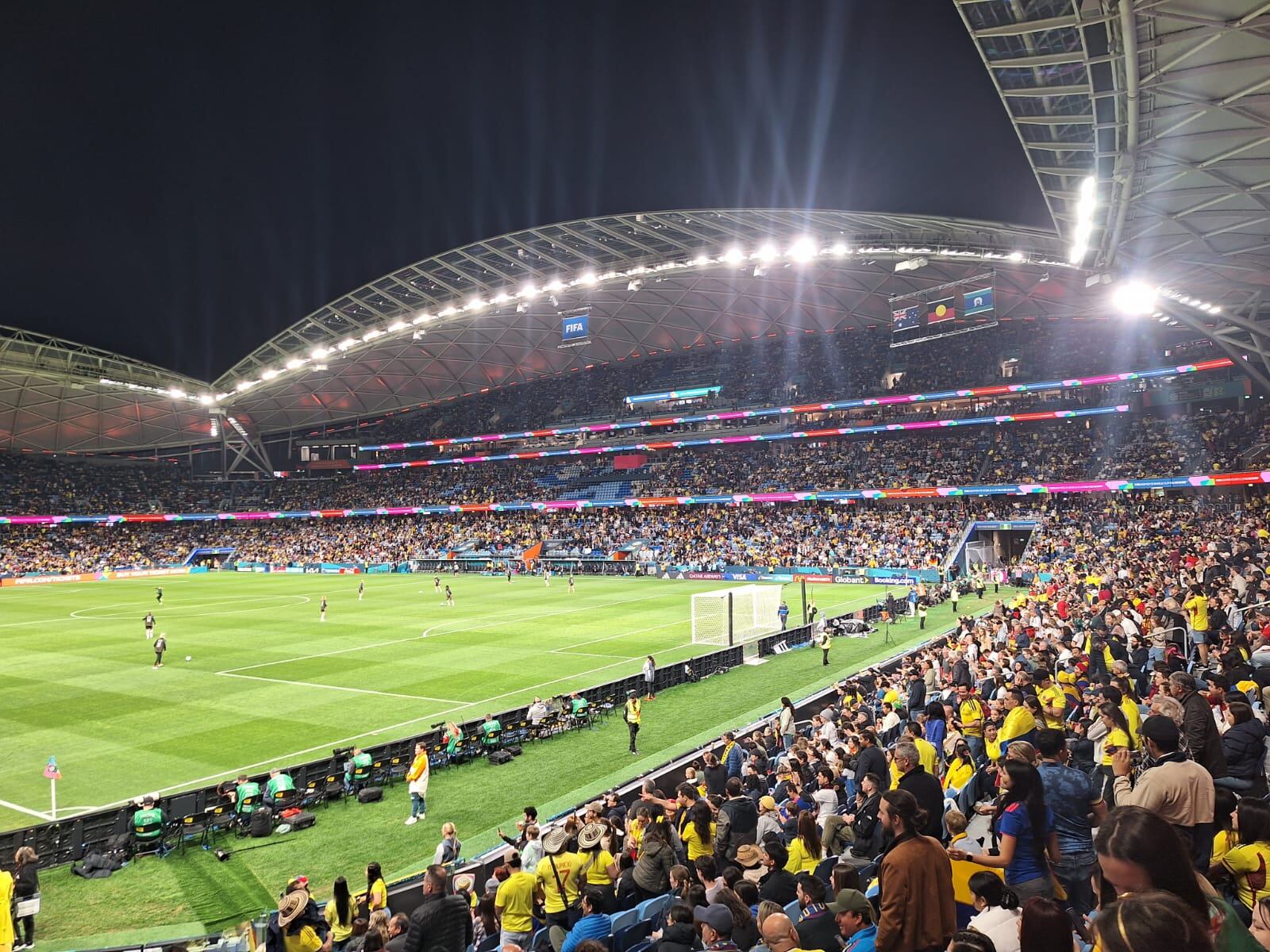 Los hinchas colombianos se tomaron Sidney. Foto: Mateo Montoya.