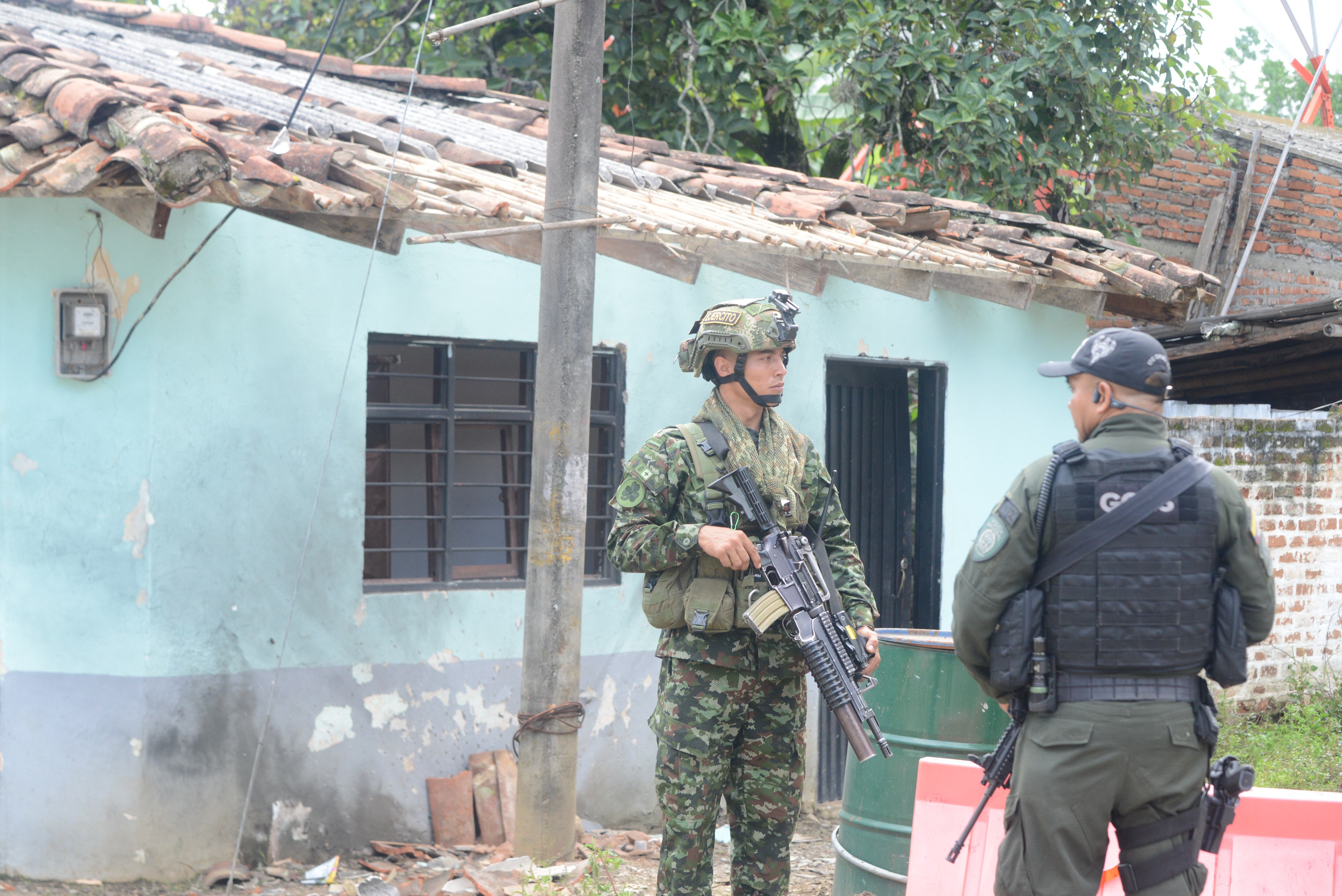 Cali: Atentado a subestación de policía de Potrerito en Jamundí. foto José L Guzmán. EL País