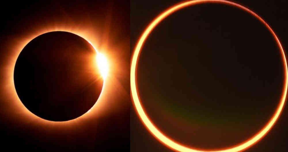 Eclipse anular de sol, también conocido como "anillo de fuego".