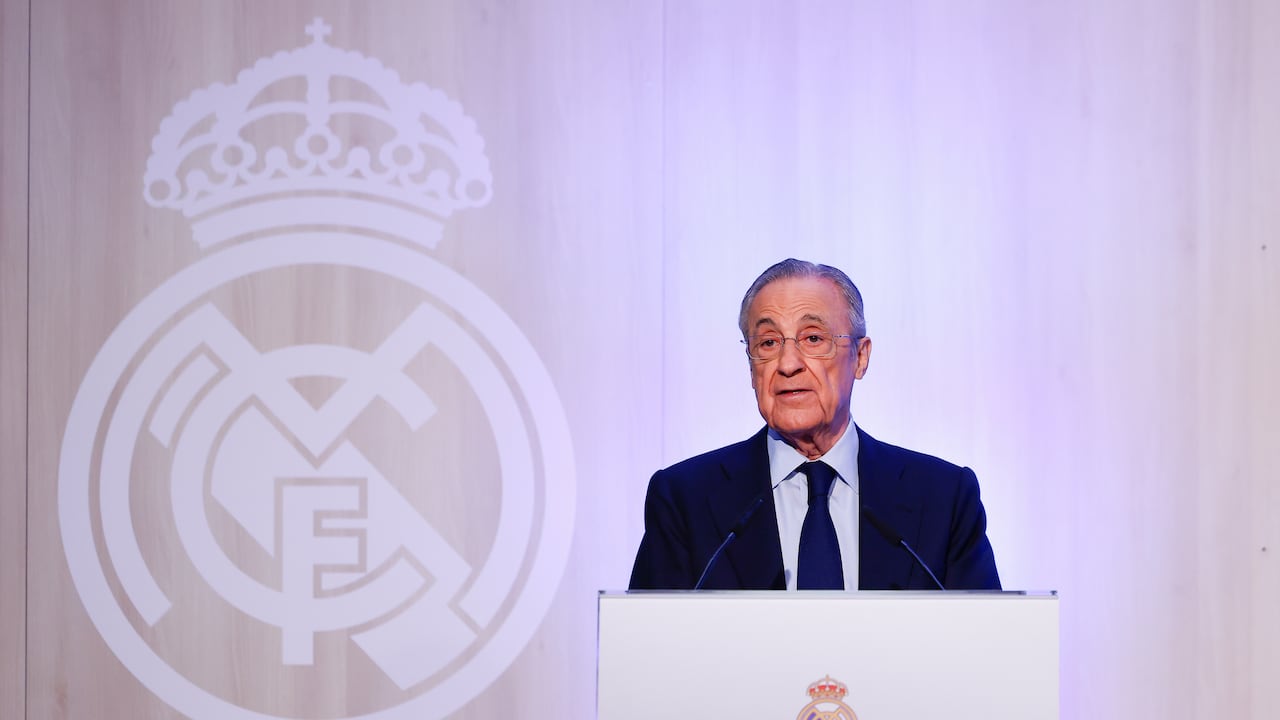 MADRID, SPAIN - DECEMBER 03: Florentino Perez Rodriguez, President of Real Madrid, attends during the presentation of the documentary Megaestructuras - El Bernabeu Del Siglo XXI at Santiago Bernabeu stadium on December 3, 2024 in Madrid, Spain. (Photo By Dennis Agyeman/Europa Press via Getty Images)