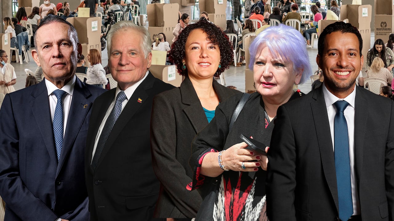 Efraín Cepeda, Miguel Uribe Londoño, Isabel Cristina Zuleta, Gloria Flórez y Julian Lopéz