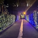 Entrada a la Catedral de Sal de Zipaquirá decorada para Navidad