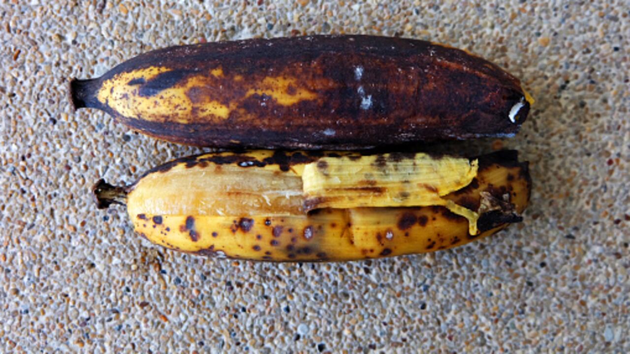 Los bananos negros pueden ser muy poco apetecidos.