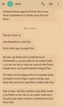 Los supuestos chats entre el policía que se quitó la vida y la mujer a la que le disparó en un motel