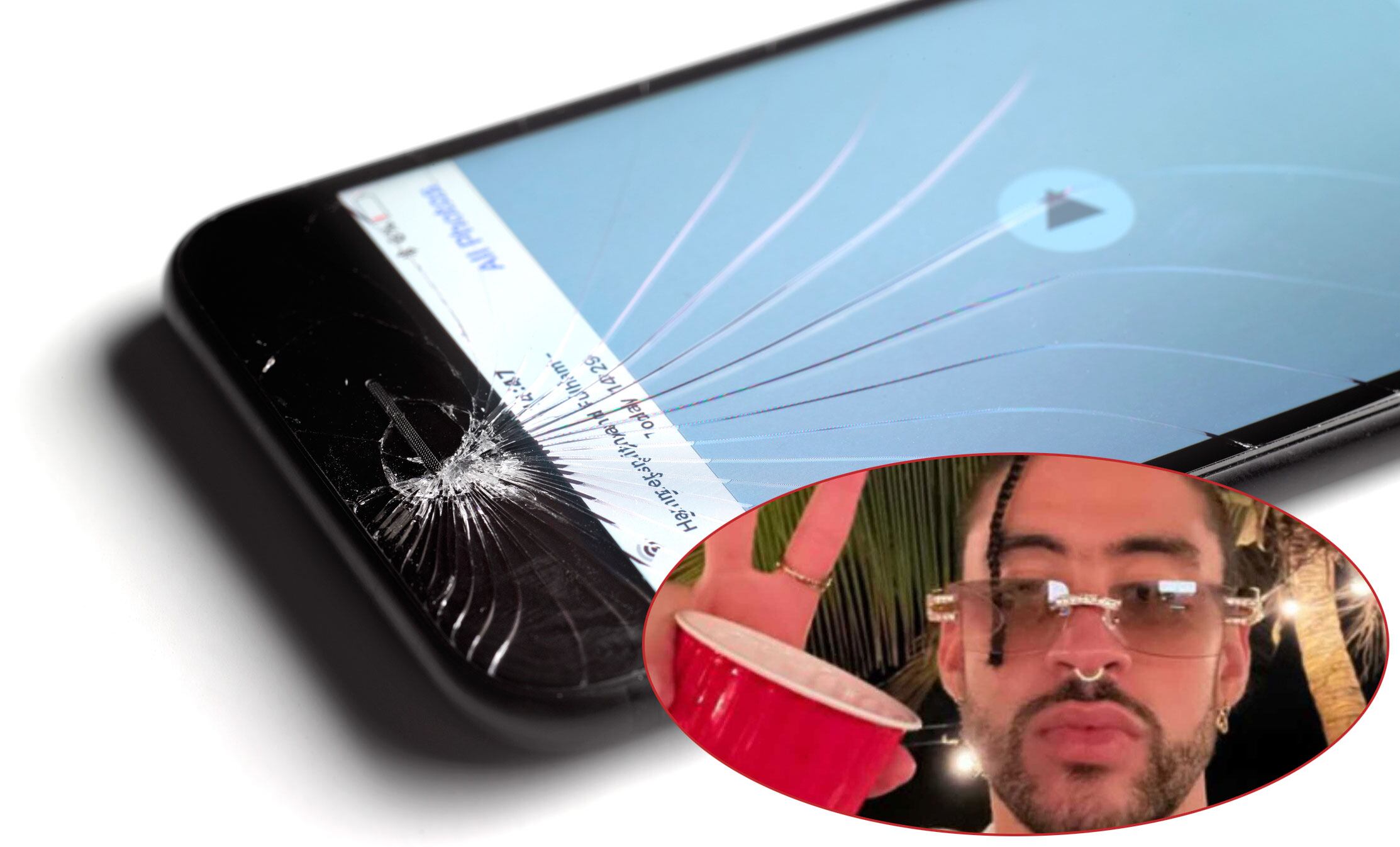 Bad Bunny enfrenta una polémica por arrebatarle y lanzar lejos el teléfono a una fan.