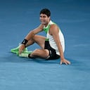 Carlos Alcaraz luego de conquistar su primer Abierto de Australia