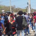 Protesta de estudiantes en Barranquilla.