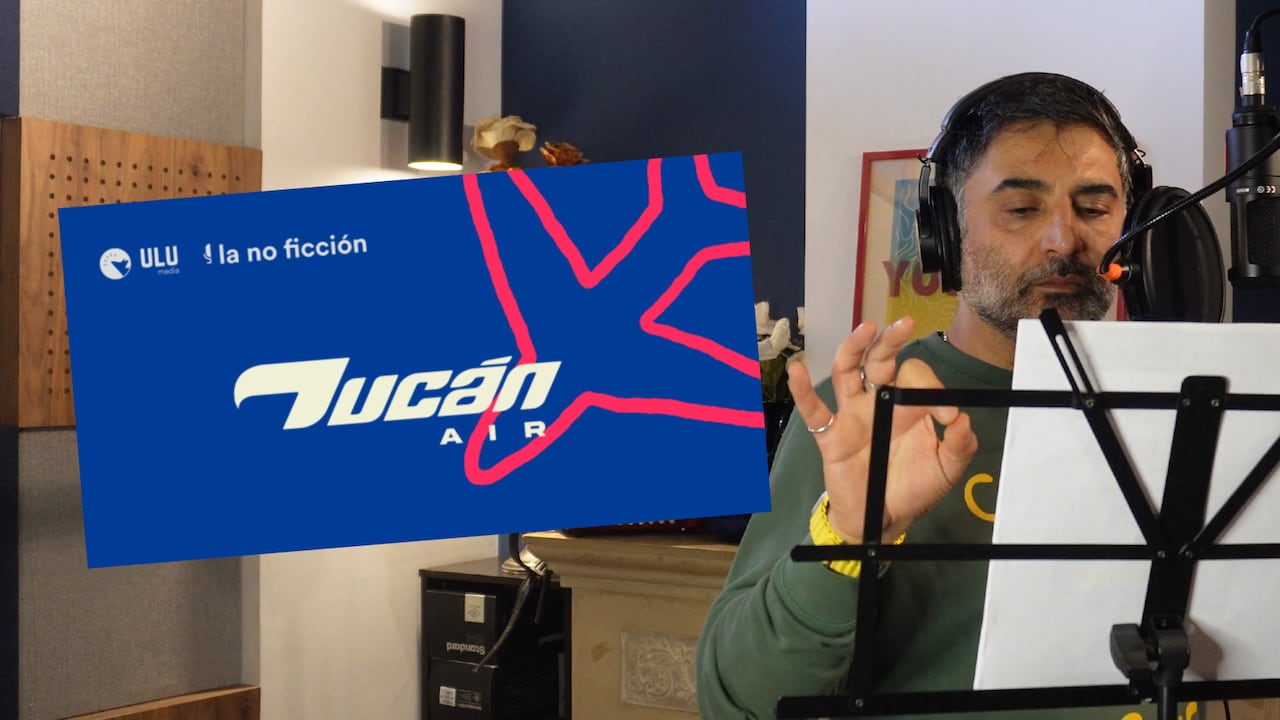 Jaques Toukhmanian grabando su personaje en 'Tucán Air'.
