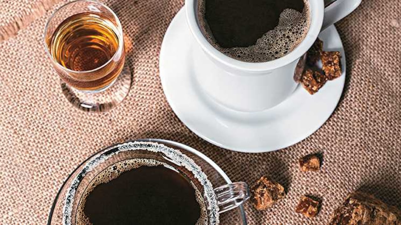 Café carajillo y café chaqueta