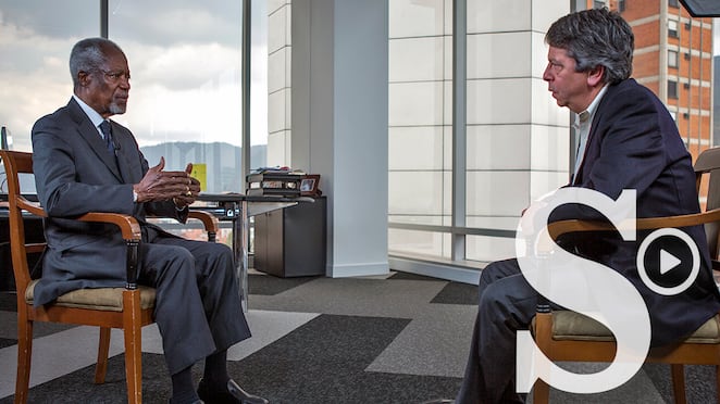 Kofi Annan y Rodrigo Pardo.